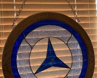 23.5in Mercedes Benz Stained-glass Dealership sign	 