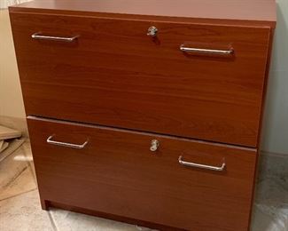 Cherry Wood  Lateral file cabinet	30x30x18.5in	HxWxD	