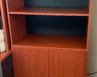 Cherrywood Veneer Office Cabinet/Shelf	61x31.5x16in	HxWxD