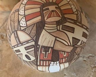Lawrence Namoki Hopi Pottery Her Forefathers Seed Pottery jar	4.5in	