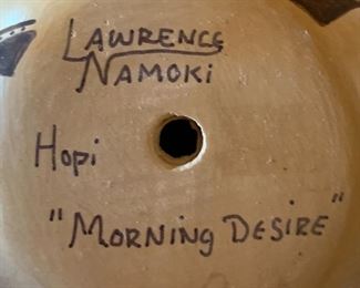 Lawrence Namoki Hopi Morning Desire Seed Pottery jar	4in	