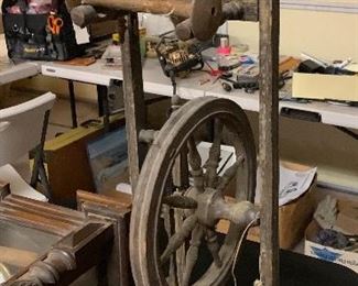 Antique Spinning Wheel	 	