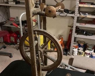 Antique Spinning Wheel	 	