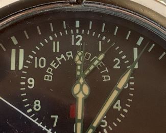USSR aircraft cockpit clock