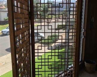Solid Teak Tri-fold Room Divider