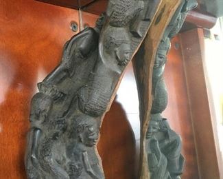 Ebony Wood Family Tree Style Makonde Sculpture #1 CW1012 https://www.ebay.com/itm/123869293048