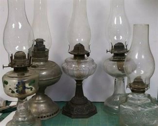 COMPLETE OIL LAMPS LOT OF 5 PT009B Local Pickup https://www.ebay.com/itm/113848570011