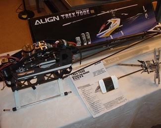 Living Room: The "Superior" Helicopter Model KX018E06T has its original box and various accessories. It is an ALIGN TREK 700E/Super Combo/F3C-Performance Redefined. Additional photos follow.