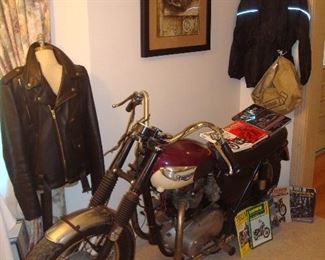 Living Room:   A vintage 1967 TRIUMPH BONNEVILLE motorcycle [650 TT Special; VIN T120TTDU61468; Engine T120TTDU61468] is ready for your restoration!  These classic motorcycles are getting more and more difficult to find.  Closer photos of it and the other items follow.  The purchaser will be required to submit a non-refundable CASH down payment. Then, we will meet at your bank on Monday to pay the balance and exchange the signed title.  
