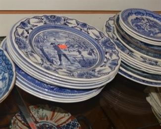 Blue Willow, Flow Blue China