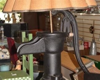 Well Pump Lamp, Cast Metal