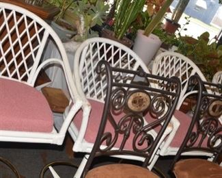 Set Wicker Barstools