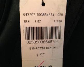 Plush black leather backpack