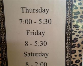 Come early for best selections!  For 15 years, 2:00 on Saturday has been our closing time.