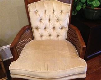 Armchair with cane sides