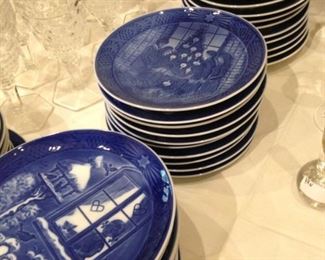 Huge collections of dated Royal Copenhagen plates from Denmark
