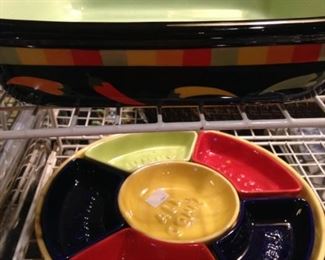 Colorful serving dishes
