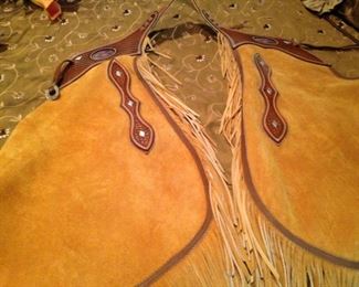 Custom made leather chaps