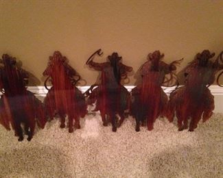 Cowboy metal wall art