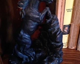 Rearing horse bookends