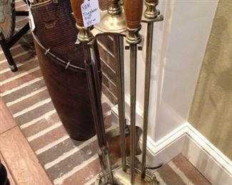 Brass fireplace tools