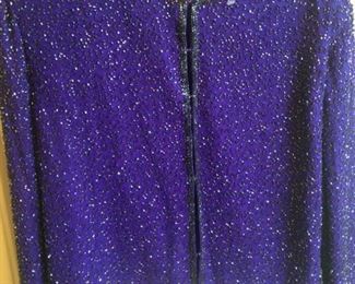Evening wear jacket in brilliant purple