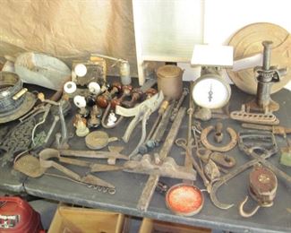 Antique Door Knobs, Scale, Jack, Tools