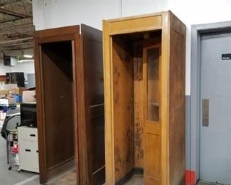 Antique phone booths (no phones)  