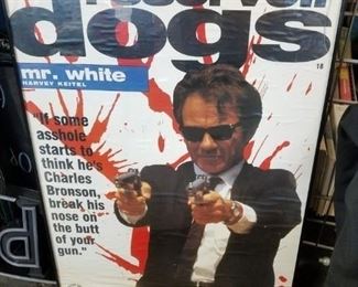 Vintage Reservoir dogs Mr white framed poster (glass cracked)