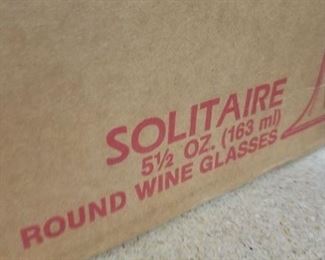 (71) Retired Libbey #17108 DuraTuff Solitaire 5.5 oz round wine glasses New in box