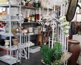 Assorted garden & floral items new & used 