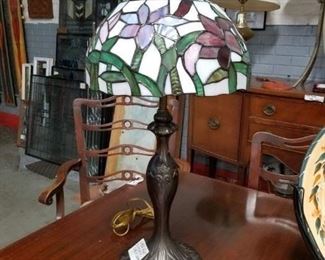 Dale Tiffany shade ornate base table lamp 