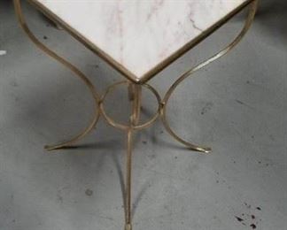 MCM brass stand with marble insert
