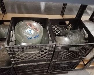 Upscale tempered glass fish salad plates  