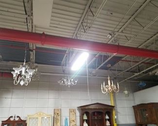 Assorted vintage chandeliers  