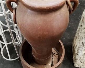 3 foot tall resin 2 piece fountain sold as decor does have pump AS is  