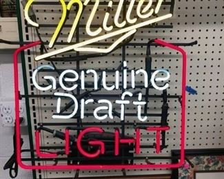 Vintage Miller genuine draft light neon sign  