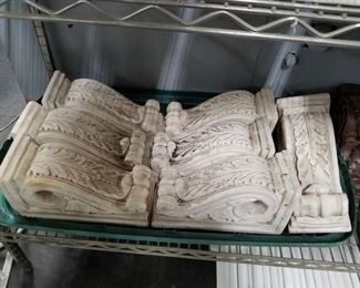 Assorted gray plaster wall sconces