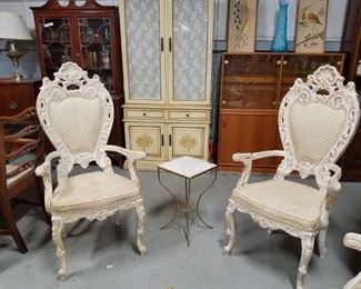 Italian French Provincial ornate arm chairs 4 available (3 match)