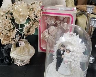 Assorted vintage cake toppers  