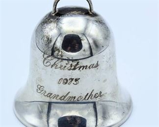 1973 JJ Sterling Silver Christmas Bell/Ornament