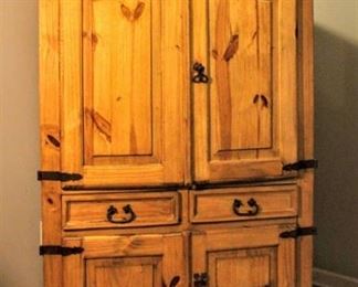 Rustic Solid Wood Entertainment Center