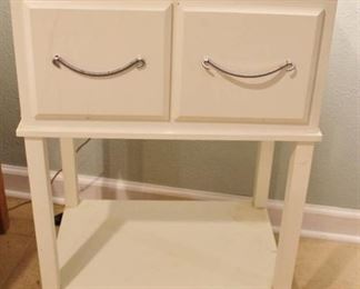 White Bedside Table