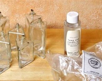 7 Glass Oil Candles with wicks/oil