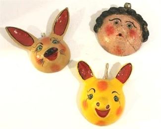 3 Mexican Folk Art Masks
