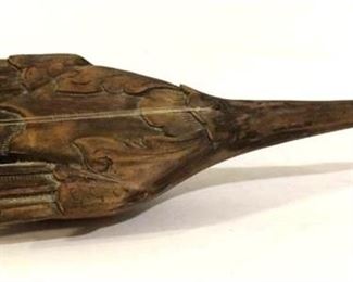 Unique decorative Carved Wood Bird String Instrument