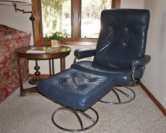 Vintage Ekornes Stressless recliner and ottoman