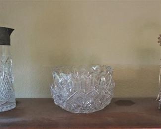 Antique glass and crystal
