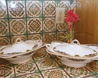 Lidded casseroles by John Haddock and Sons, England