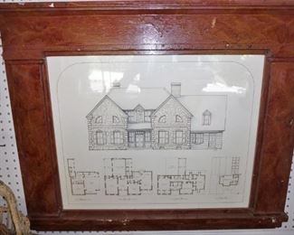 Elevation drawing by the son (hand-drawn on Vellum)